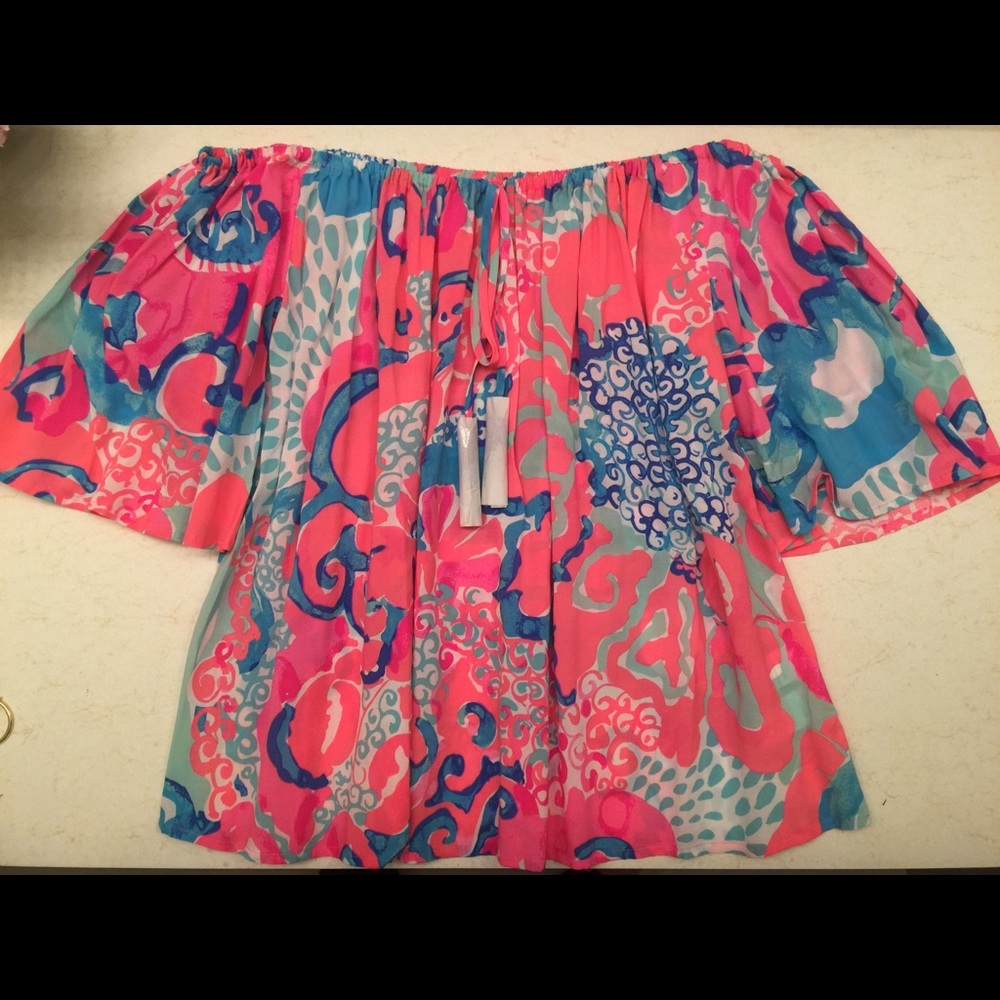 Lilly Pulitzer Off-the-Shoulder Top (Size L)